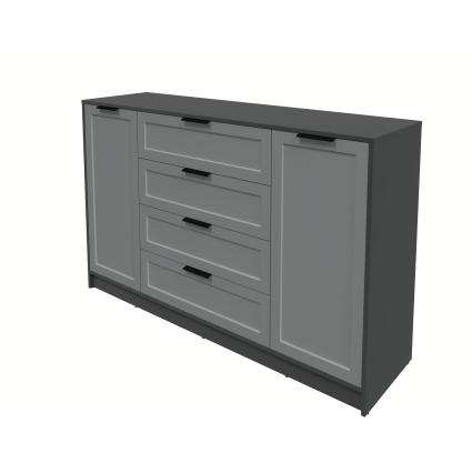 Тумба Тренд КТ-Т160 (Антрацит ЛДСП/ Дуб серый ЛМДФ) Ш1600 В1020 Г451 Тумба Тренд КТ-Т160 (Антрацит ЛДСП/ Дуб серый ЛМДФ) Ш1600 В1020 Г451